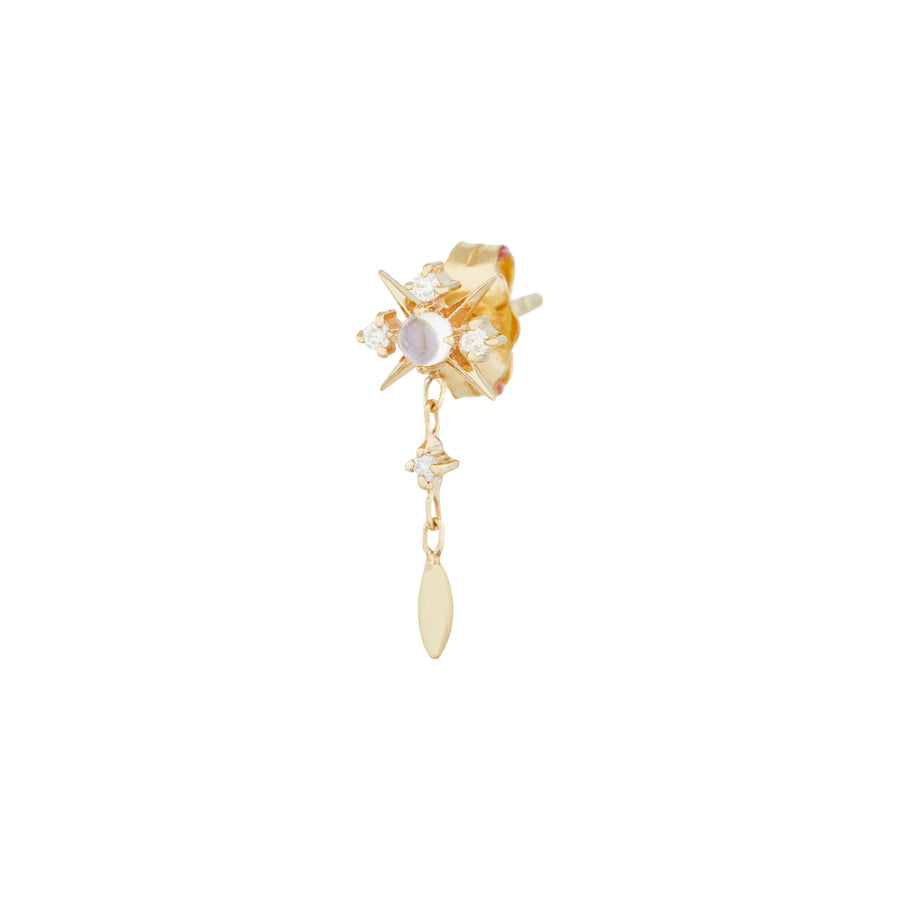 Celine Daoust Starburst Long Beam Earring - Moonstone - Earrings - Broken English Jewelry