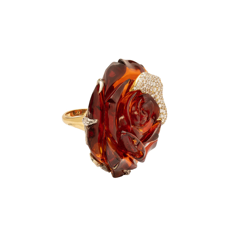 Sylvie Corbelin Amber Resin & Diamond Splendeur Rousse Ring - Rings - Broken English Jewelry