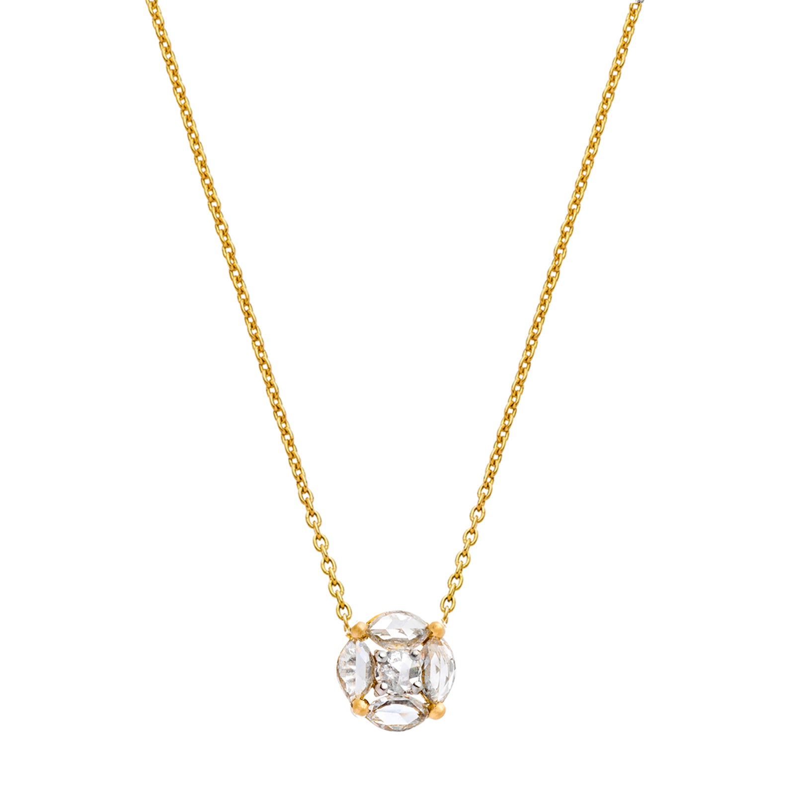 Sethi Couture Sophia Diamond Necklace - Yellow Gold - Necklaces - Broken English Jewelry