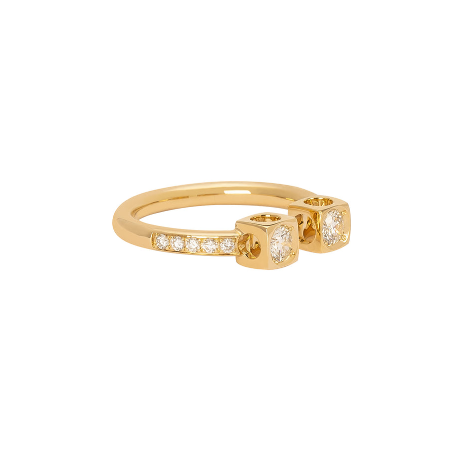 Dinh Van Le Cube Diamant Large Ring - Yellow Gold - Broken English Jewelry