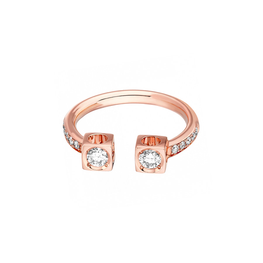 Dinh Van Le Cube Diamant Large Ring - Rose Gold - Broken English Jewelry