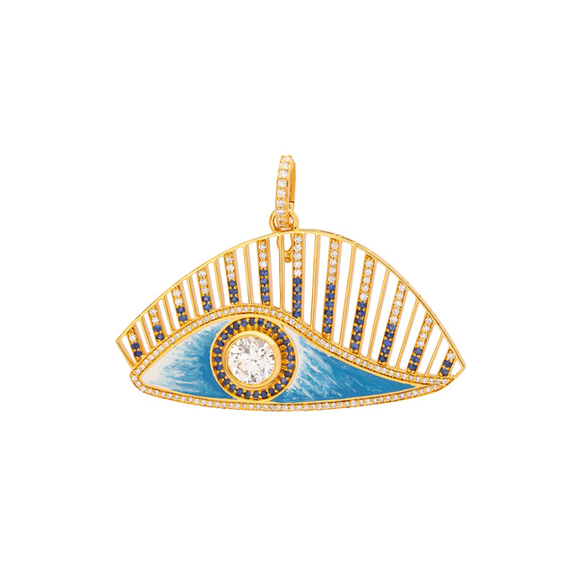 Buddha Mama Tie Dye Evil Eye Pendant - Broken English Jewelry