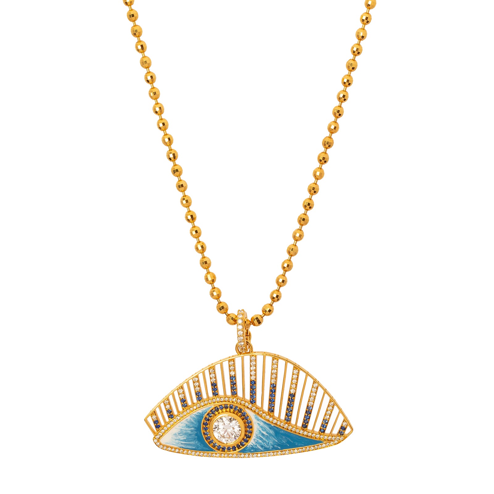 Buddha Mama Tie Dye Evil Eye Pendant - Broken English Jewelry