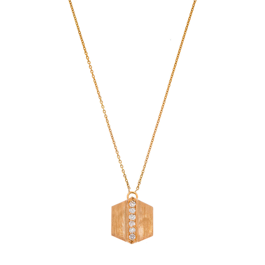Sethi Couture Maya Diamond Necklace - Rose Gold - Necklaces - Broken English Jewelry
