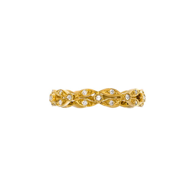 Sethi Couture Garland Diamond Band - Yellow Gold - Rings - Broken English Jewelry