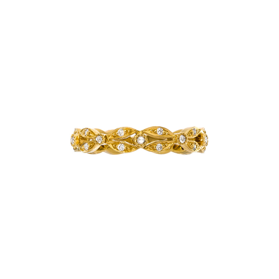 Sethi Couture Garland Diamond Band - Yellow Gold - Rings - Broken English Jewelry
