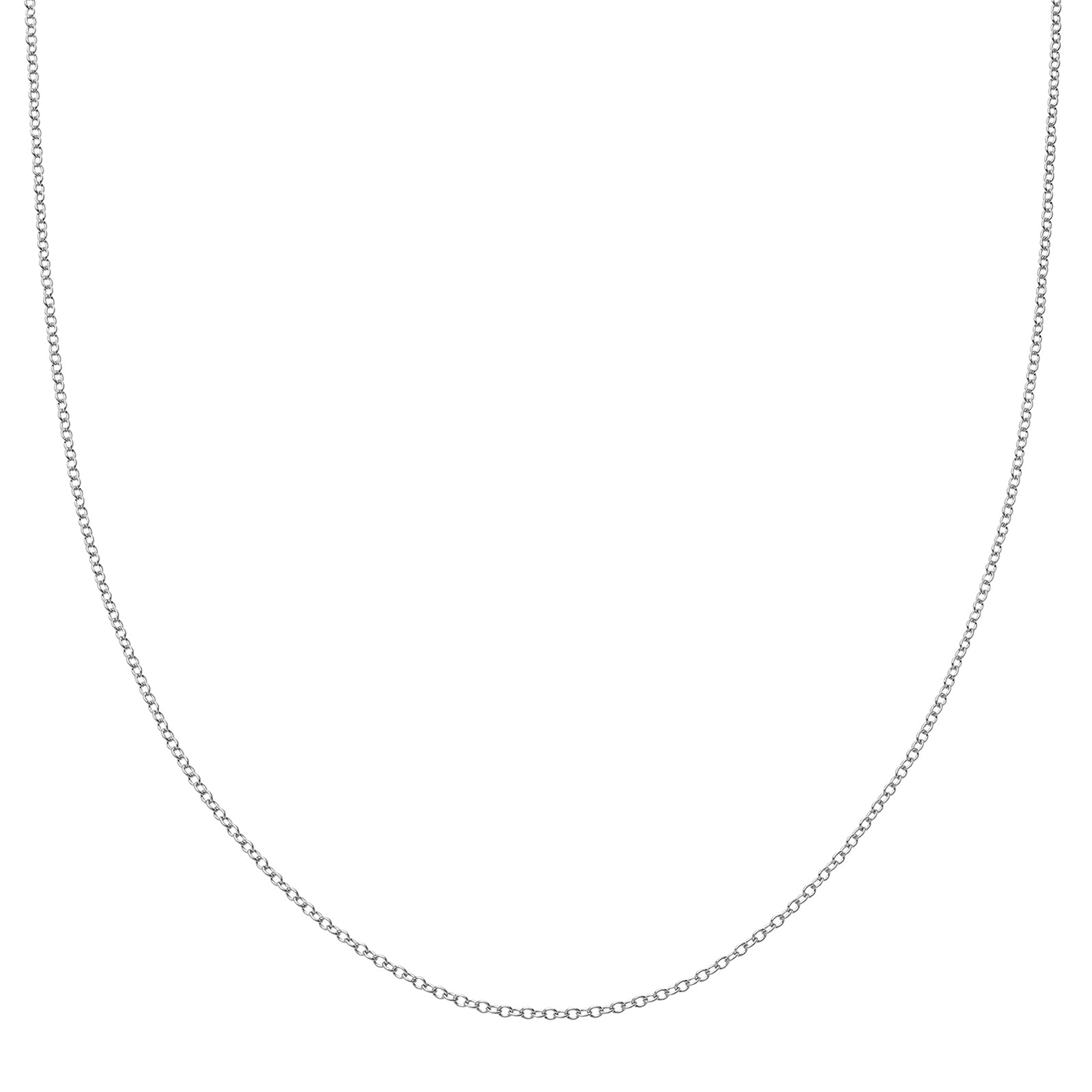 Loquet 18" Chain White Gold Necklaces Broken English Jewelry