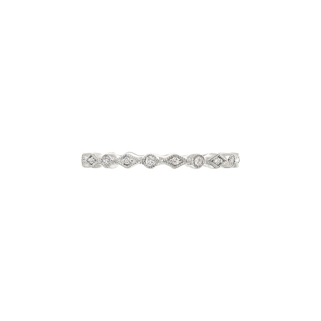 Sethi Couture Isabella Half Diamond Band - White Gold - Rings - Broken English Jewelry