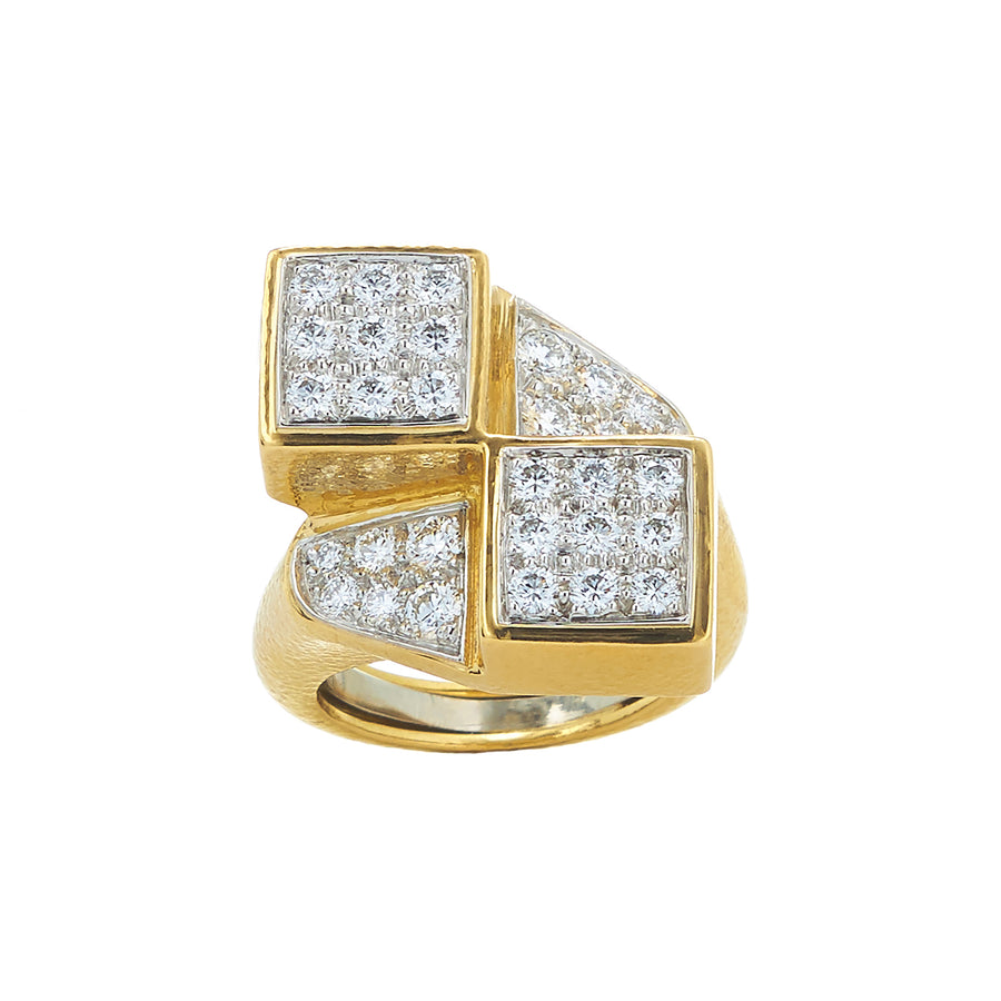 David Webb Twisted Diamond Ring - Rings - Broken English Jewelry