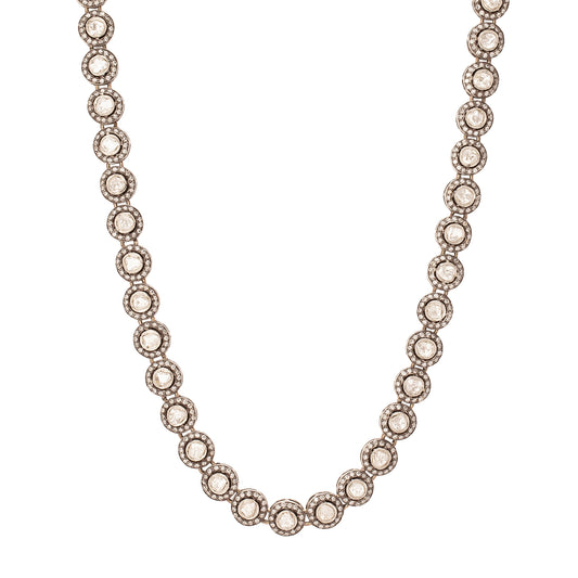 Single Line Mixed Cut Diamond Necklace - Main Img