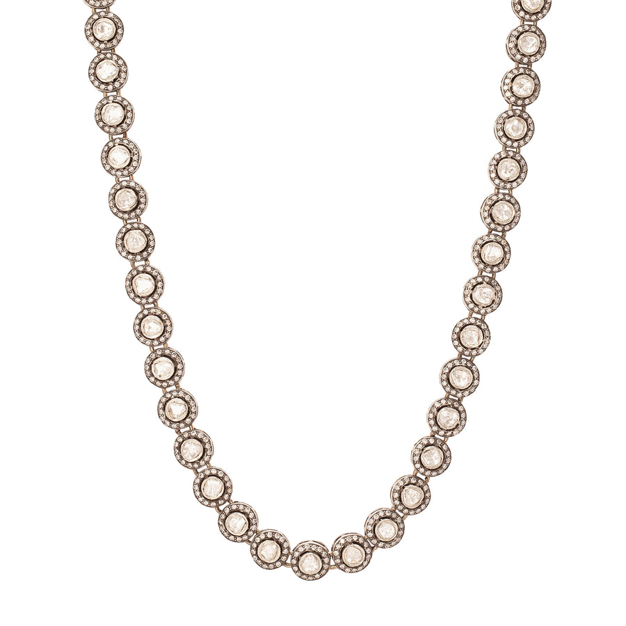 Munnu The Gem Palace Single Line Mixed Cut Diamond Necklace - Necklaces - Broken English Jewelry