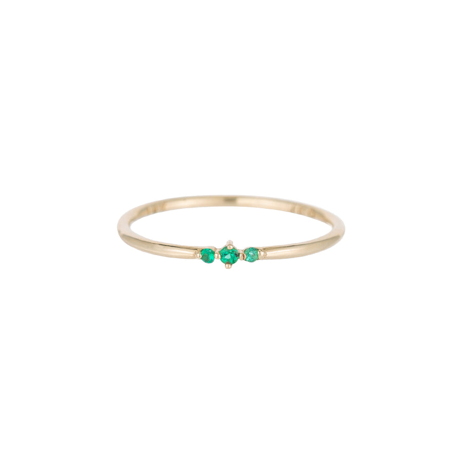 Jennie Kwon Tres Ring - Emerald - Rings - Broken English Jewelry