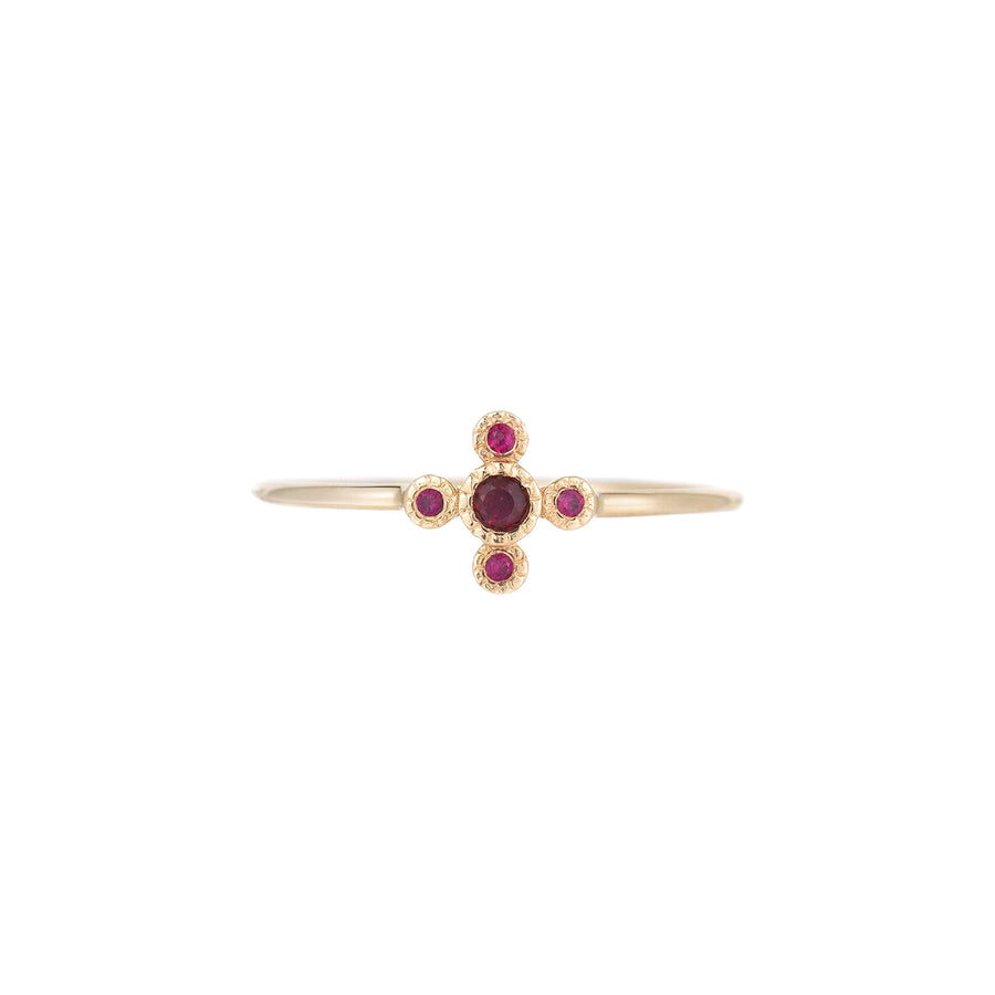 Jennie Kwon Flora Ring - Ruby - Rings - Broken English Jewelry