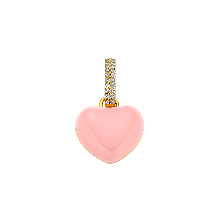 Buddha Mama Puffy Heart Pendant - Pink - Charms & Pendants - Broken English Jewelry