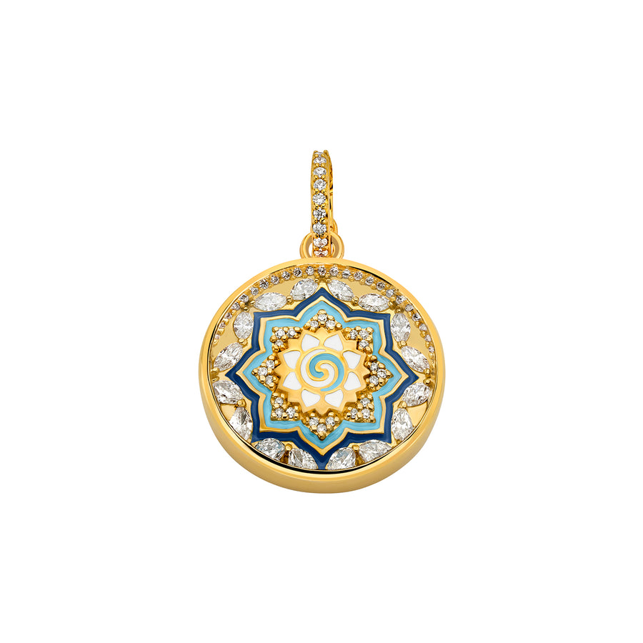 Buddha Mama Mandala Pendant - Sky Blue - Charms & Pendants - Broken English Jewelry