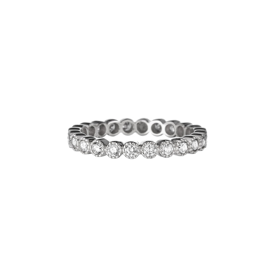 Sethi Couture Bezel Diamond Band - White Gold - Broken English Jewelry