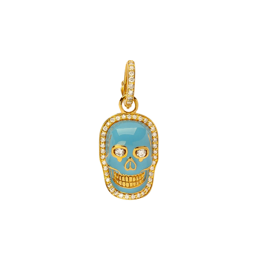 Buddha Mama Baby Skull Pendant - Sky Blue - Charms & Pendants - Broken English Jewelry