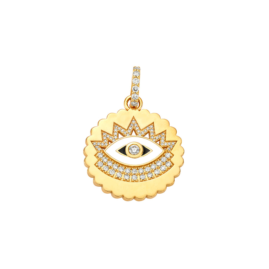Buddha Mama Scalloped Evil Eye Pendant - Broken English Jewelry