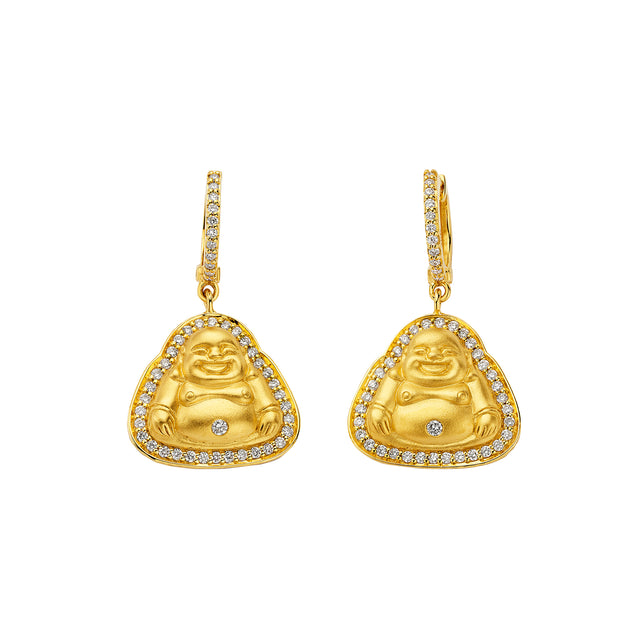 Buddha Mama Small Happy Buddha Huggies - Broken English Jewelry