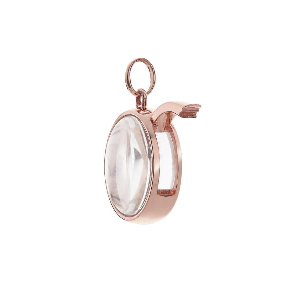 Loquet Medium Round Locket - Rose Gold - Charms & Pendants - Broken English Jewelry