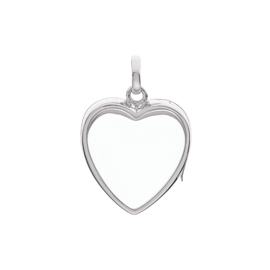 Loquet Medium Heart Locket - White Gold - Charms & Pendants - Broken English Jewelry
