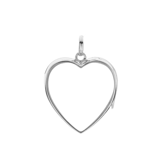 Large Heart Locket - White Gold - Main Img