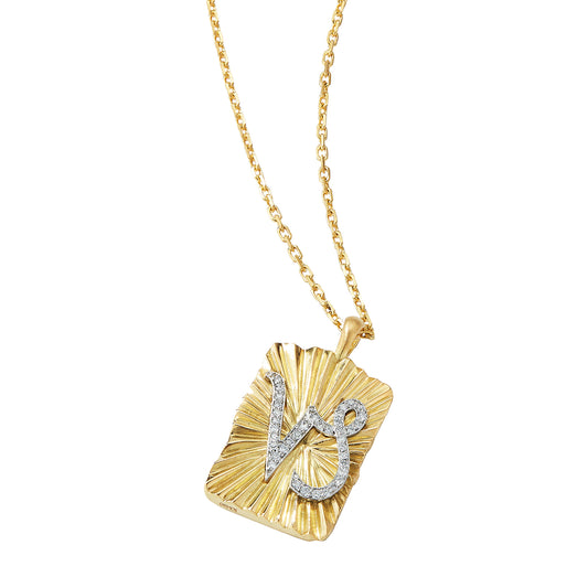 Zodiac Capricorn Pendant Necklace - Diamond - Main Img