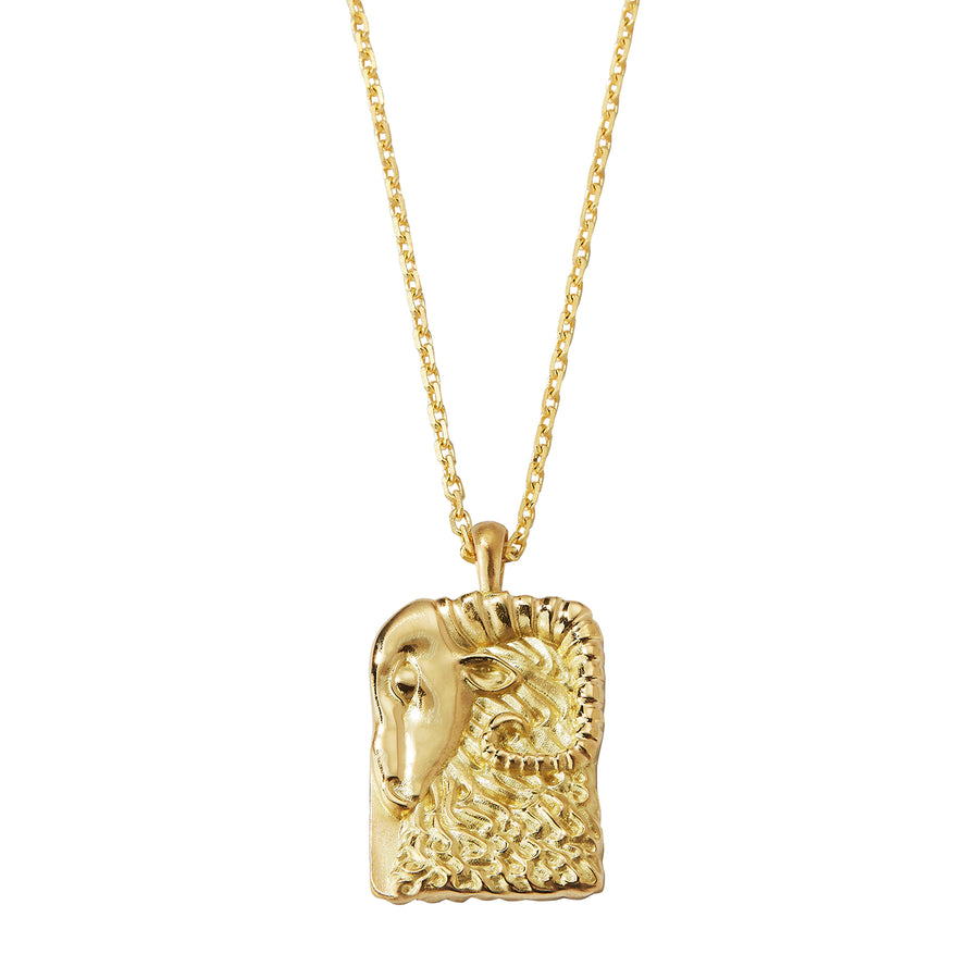 David Webb Zodiac Aries Pendant Necklace - Diamond - Broken English Jewelry
