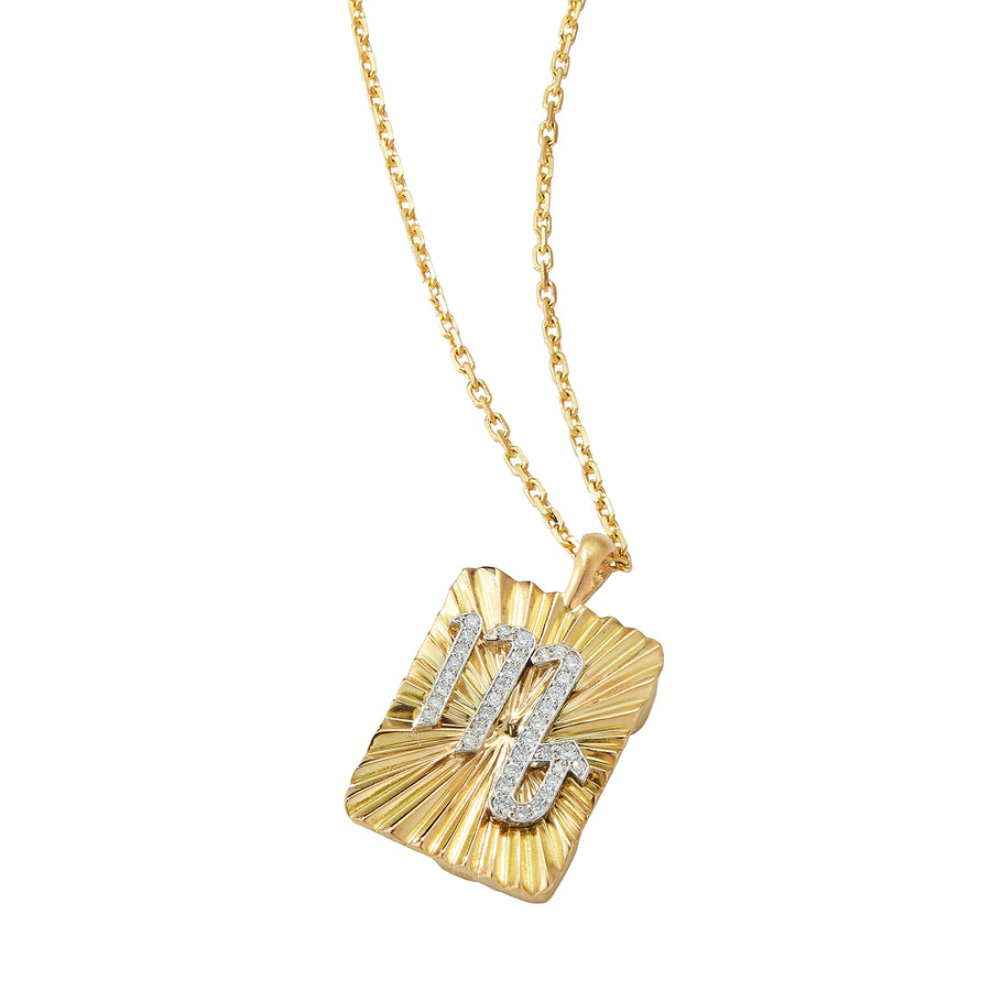David Webb Zodiac Scorpio Pendant Necklace - Diamond - Broken English Jewelry