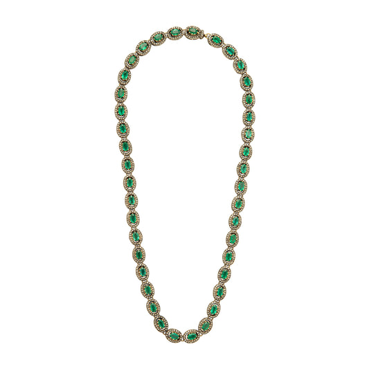 Indo Russian Emerald & Diamond Necklace