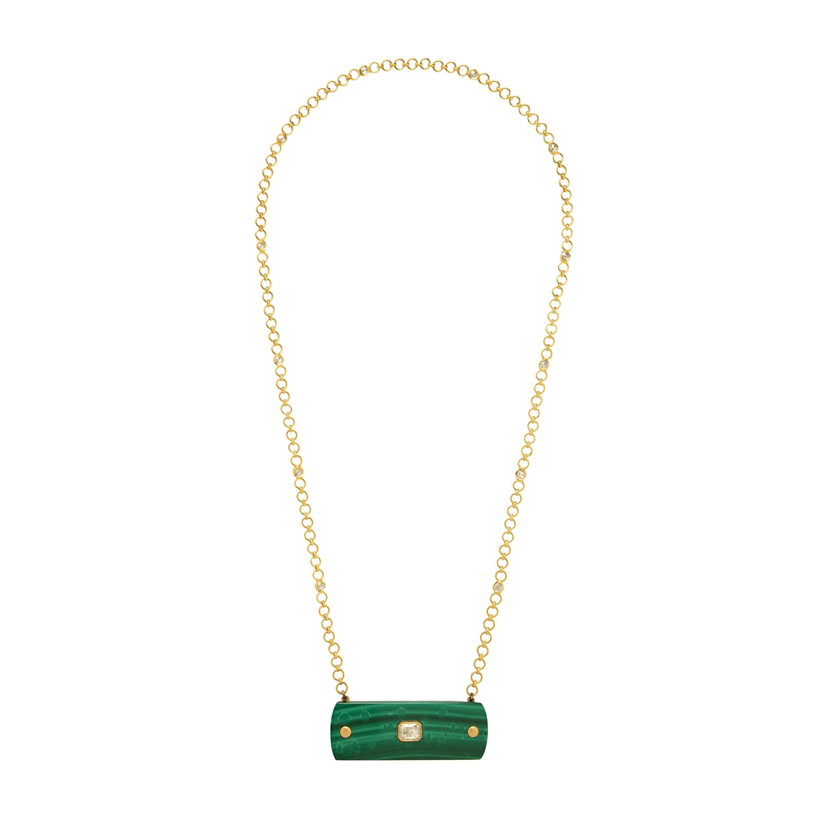 Munnu The Gem Palace Malachite Pendant Necklace - Necklaces - Broken English Jewelry