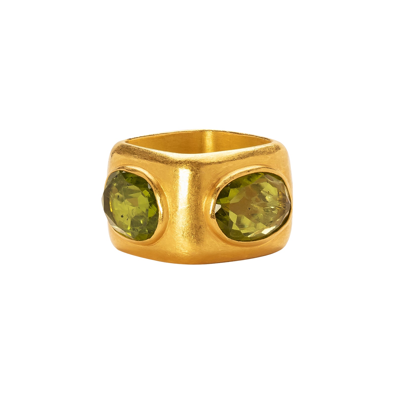 Munnu The Gem Palace 4-Sided Peridot Ring - Rings - Broken English Jewelry