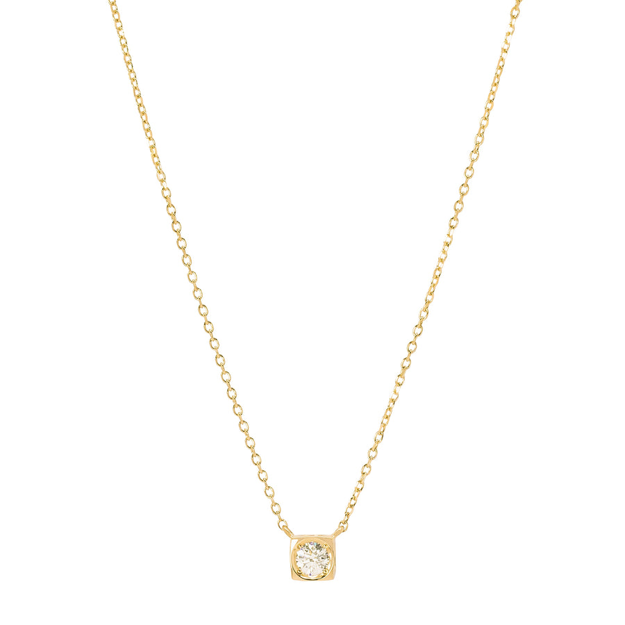 Dinh Van Le Cube Diamant Medium Necklace - Yellow Gold - Broken English Jewelry