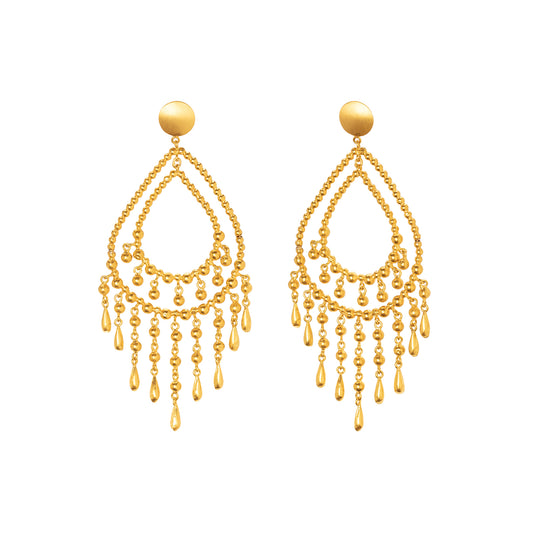 Beaded Pendant Earrings - Main Img