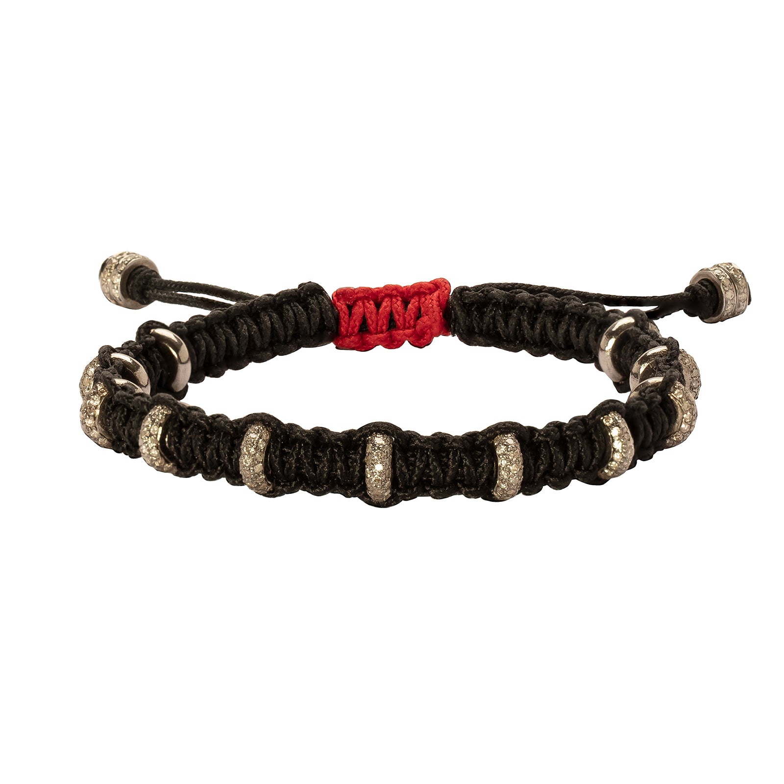 Munnu The Gem Palace Rondel Braided Cord Diamond Bracelet - Bracelets - Broken English Jewelry