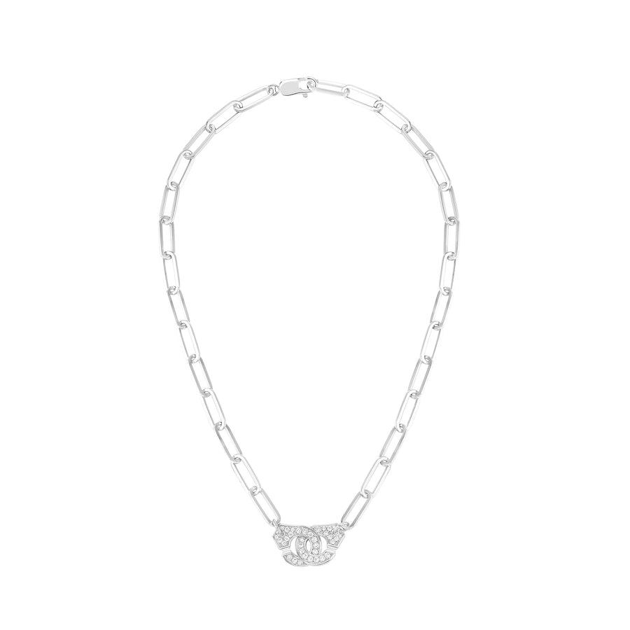 Dinh Van Menottes R15 White Gold Diamond Necklace - Broken English Jewelry