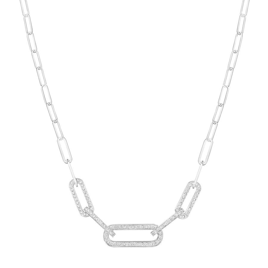 Maillon L Necklace - White Gold