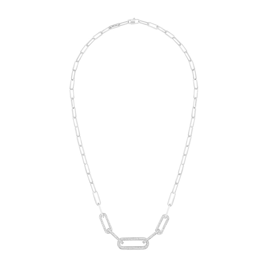 Maillon L Necklace - White Gold