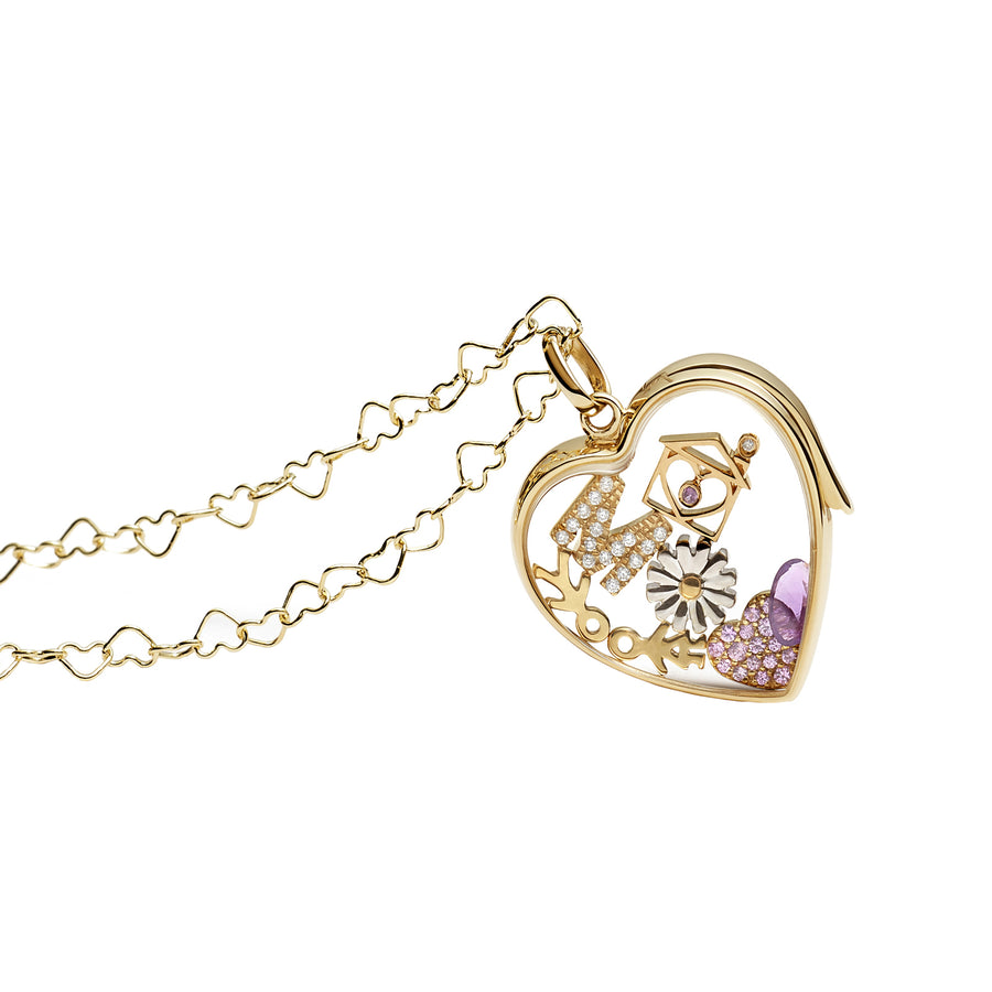 Loquet Home Is Where The Heart Is Charm - Yellow Gold - Charms & Pendants - Broken English Jewelry