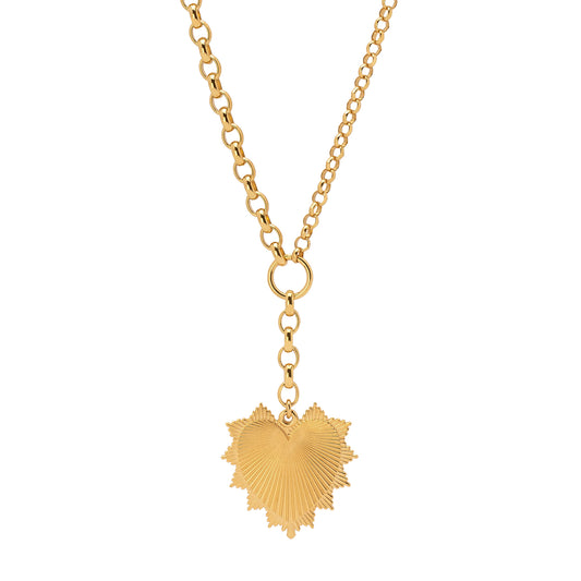 Extension Oversized Heart Love Token Necklace - Main Img