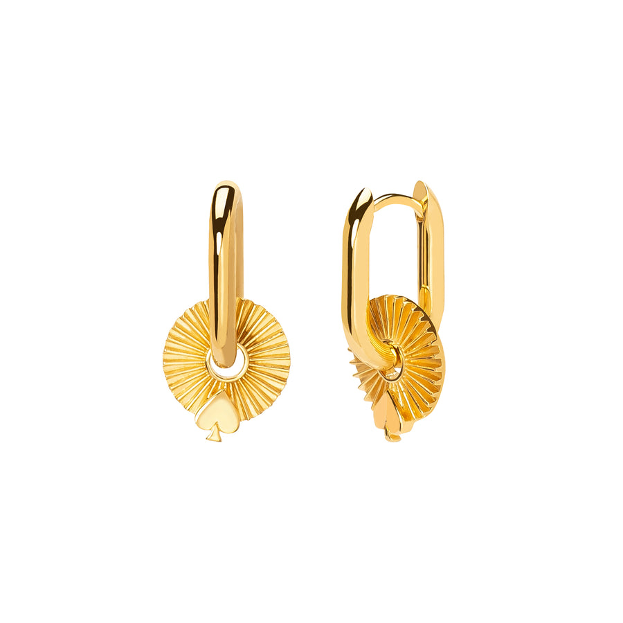 Foundrae Symbol Disk Earring - Spade - Earrings - Broken English Jewelry