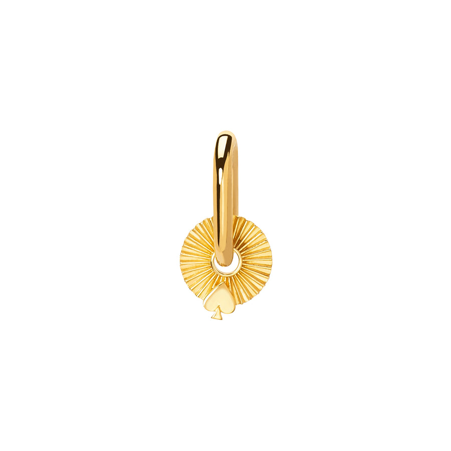 Foundrae Symbol Disk Earring - Spade - Earrings - Broken English Jewelry