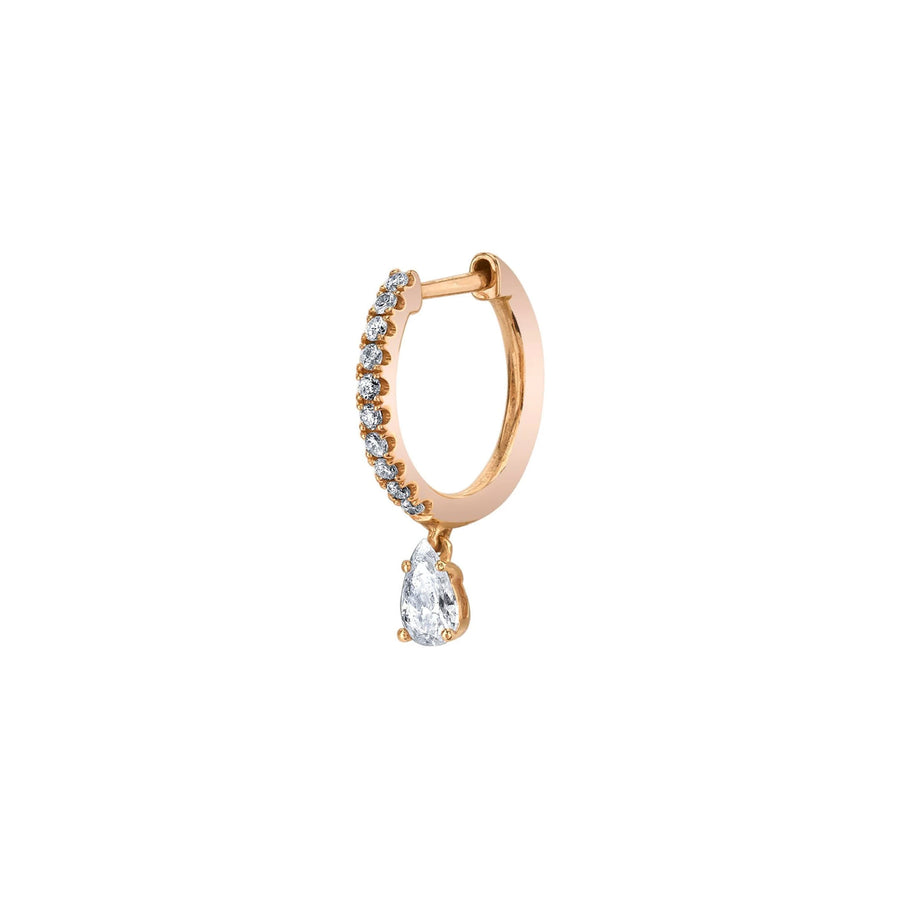 Anita Ko Diamond Drop Huggie - Pear - Broken English Jewelry