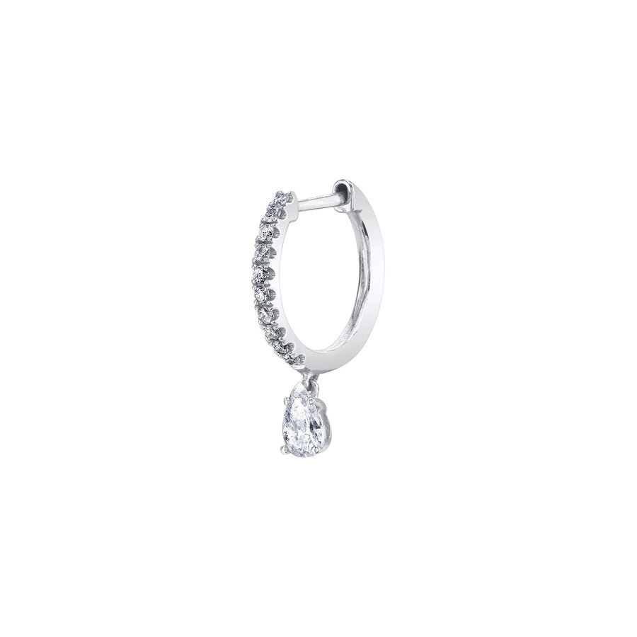 Anita Ko Diamond Drop Huggie - Pear - Broken English Jewelry