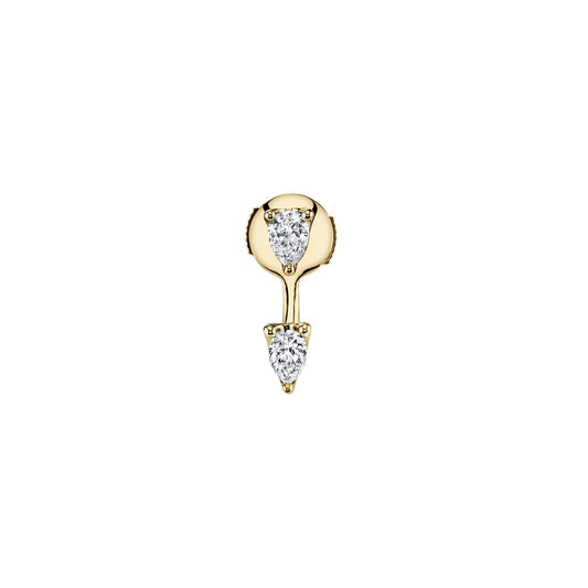 Orbit Diamond Earring - Pear