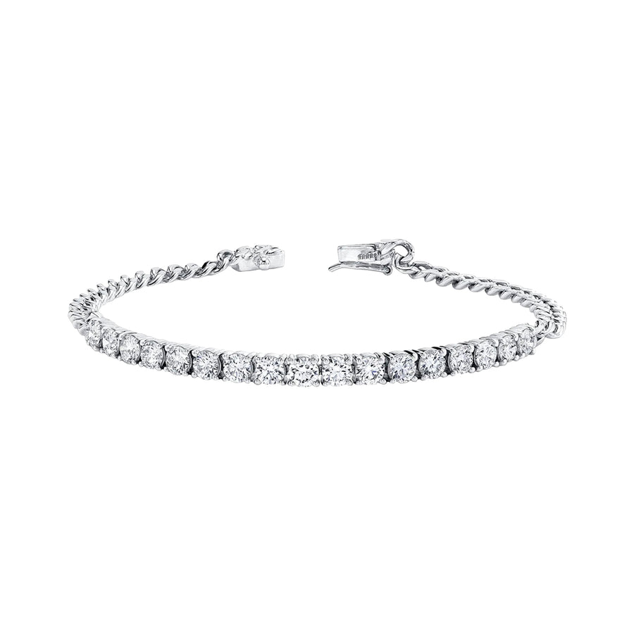 Anita Ko Cuban Link & Diamond Line Bracelet - Broken English Jewelry
