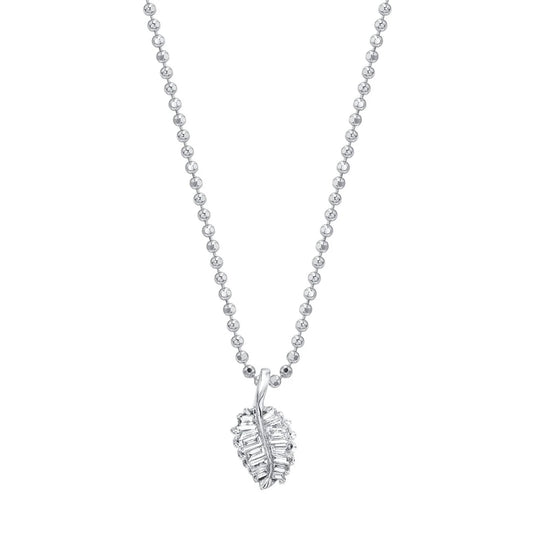 Palm Leaf Diamond Necklace - Small - Main Img