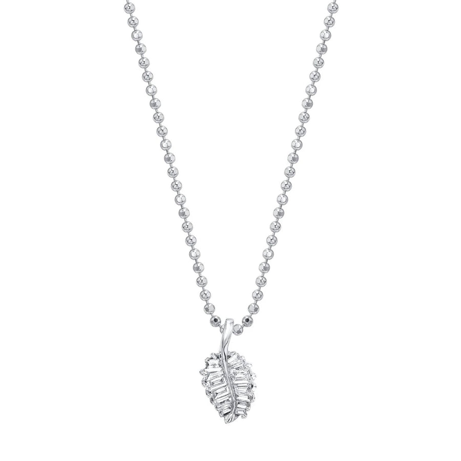 Anita Ko Palm Leaf Diamond Necklace - Small - Broken English Jewelry