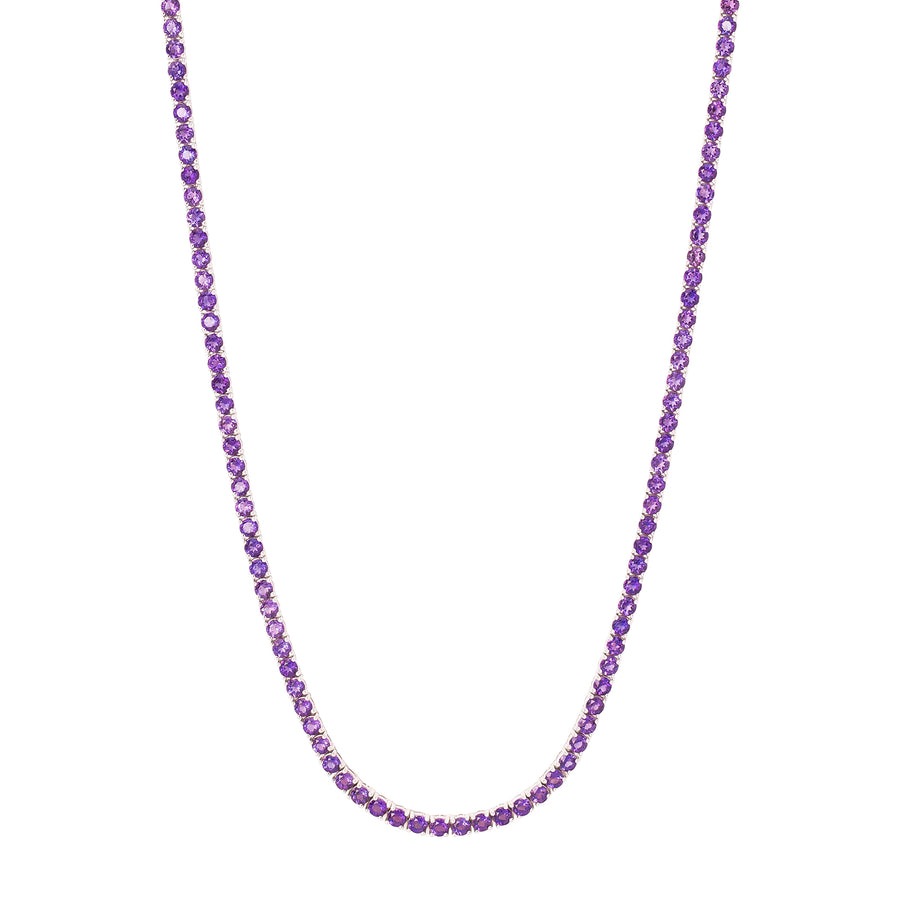 AMS Line Necklace - Amethyst - Necklaces - Broken English Jewelry