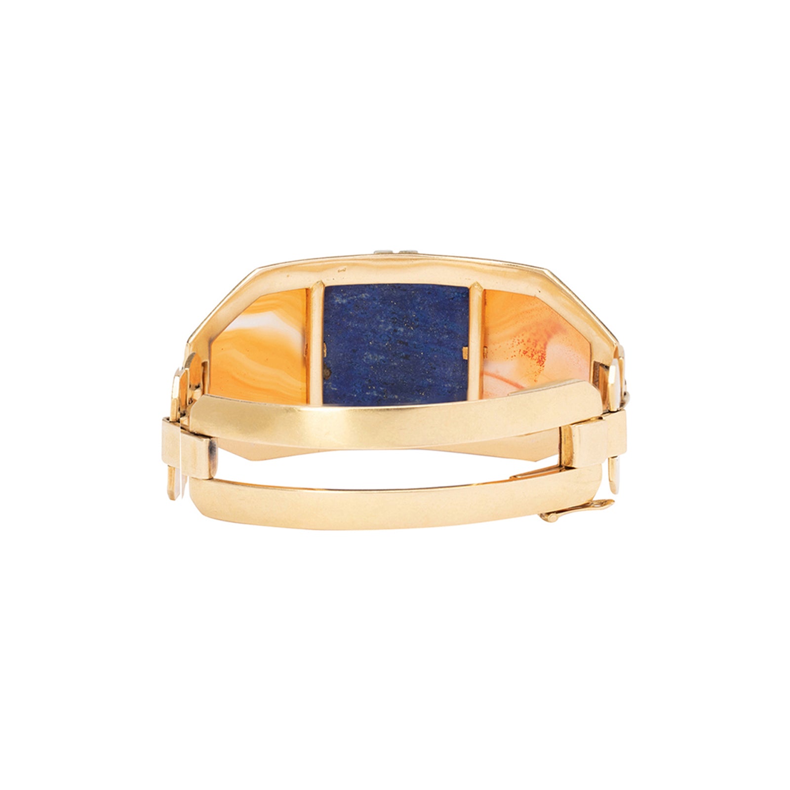 George Lenfant Carnelian Lapis ID Bracelet